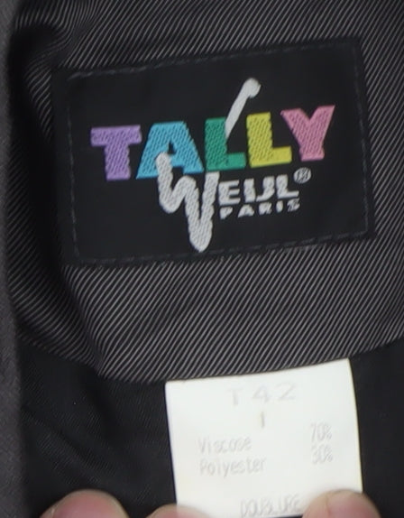 Tally Weijl Women’s Grey Long Blazer Jacket Size 14