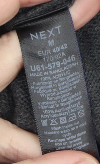 NEXT Women’s Grey Acrylic Mock Neck Long Sleeve Jumper Size 14
