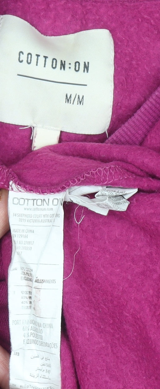 Cotton On Women Magenta Snake Print Sweatshirt Medium