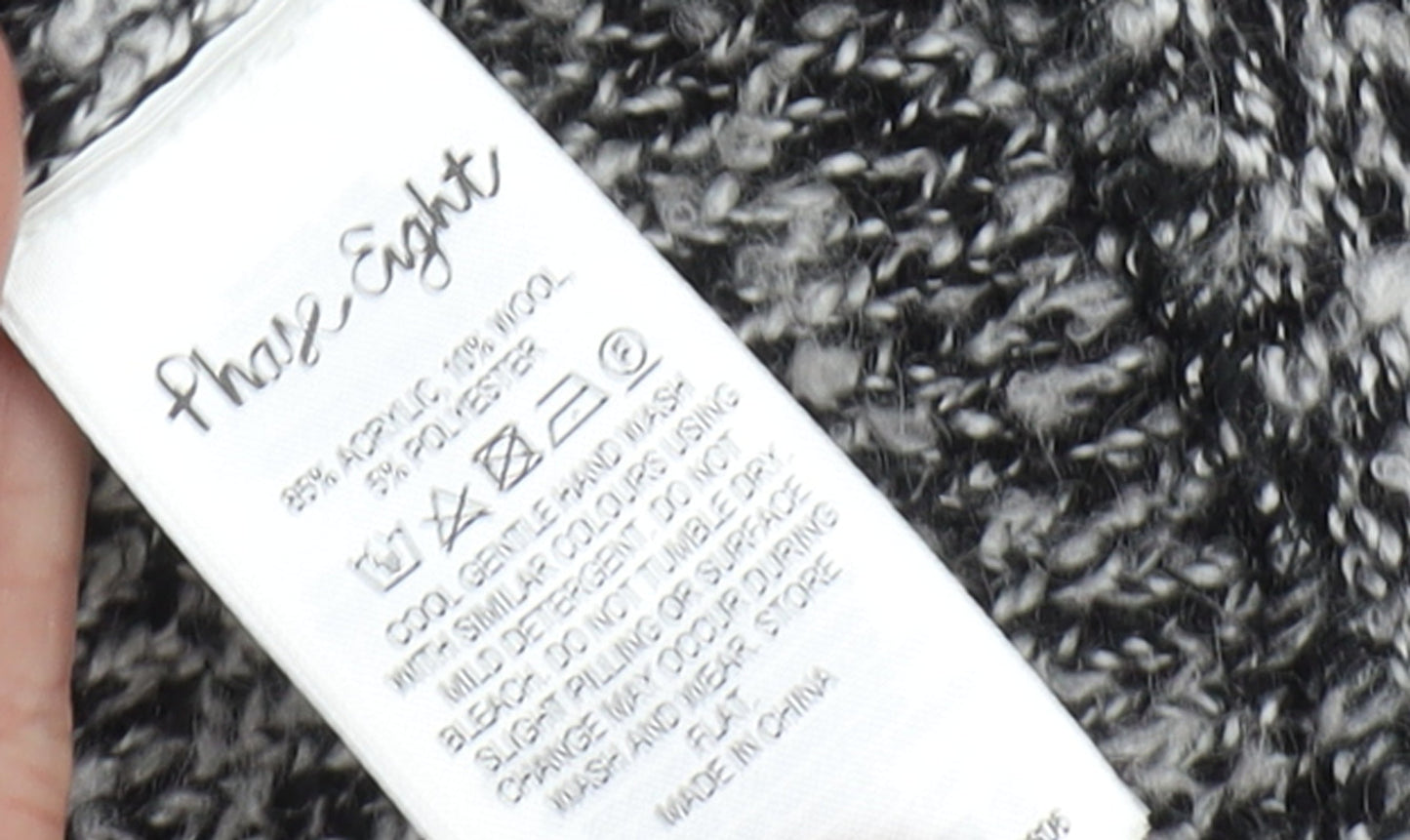 Phase Eight Women's Grey Chunky Knit Open Cardigan Medium
