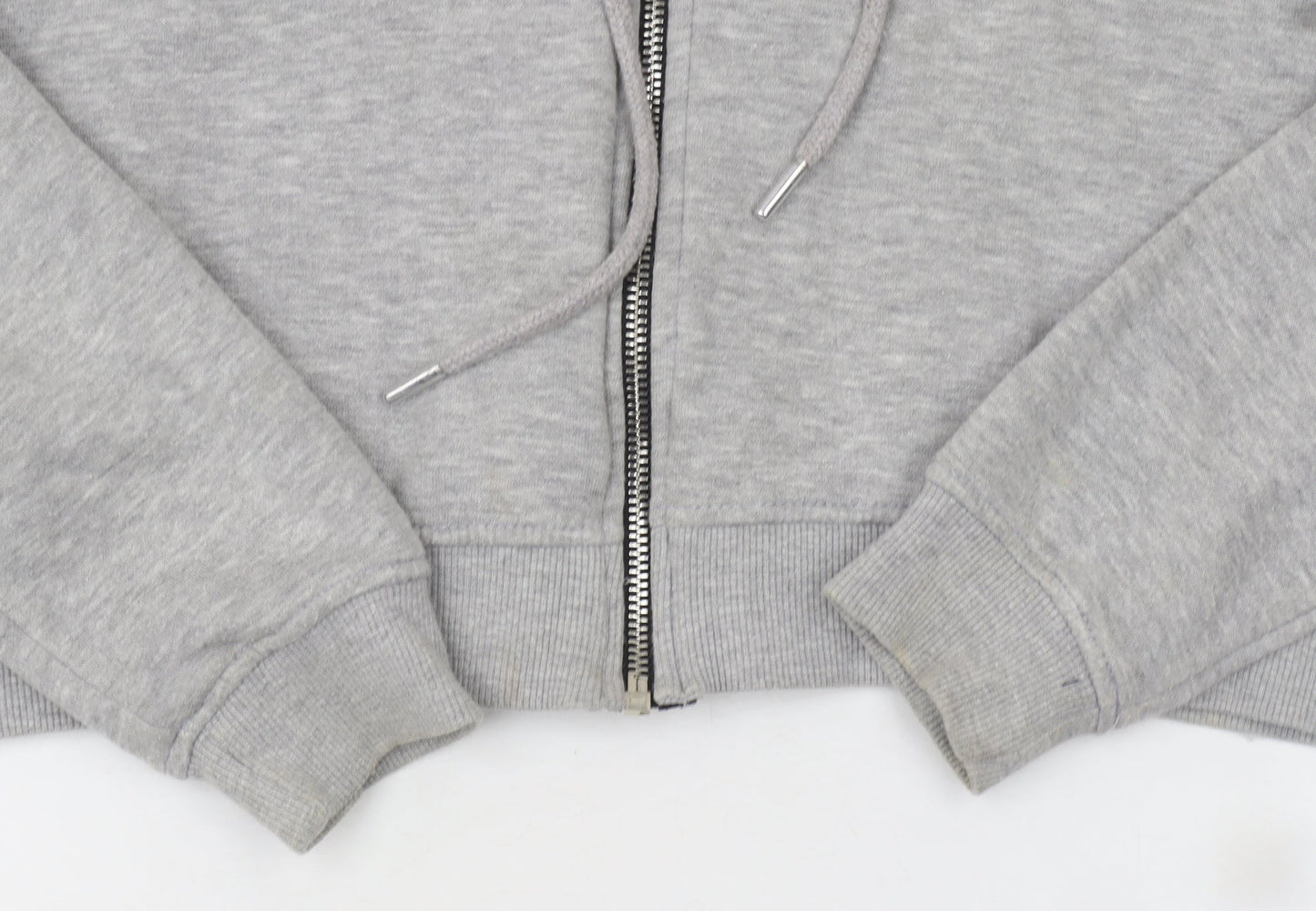 PrettyLittleThing Women Grey Full Zip Hoodie Small