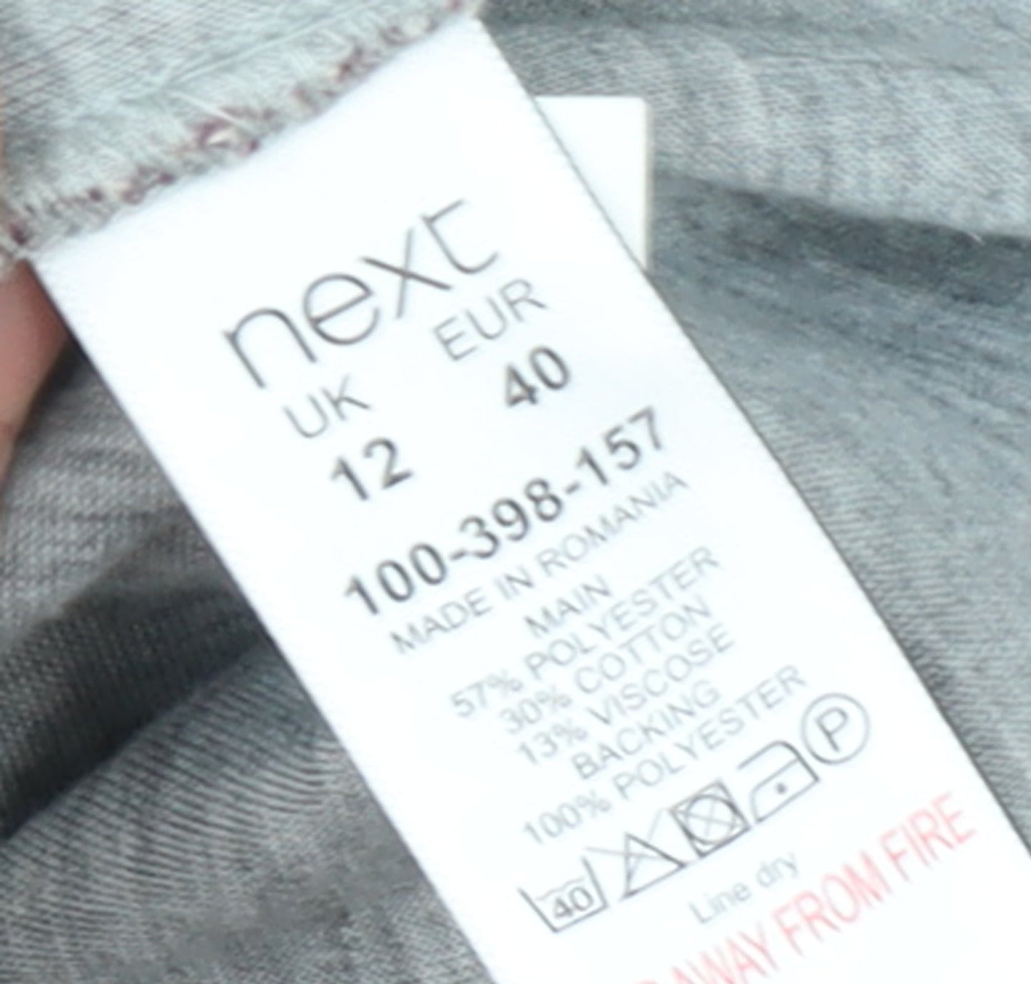 Next Women’s Grey Marled Blazer UK 12 Tailored Two-Button Jacket