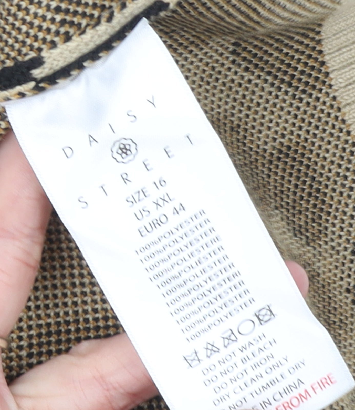 Daisy Street Women Beige Leopard Print Cardigan Size 16