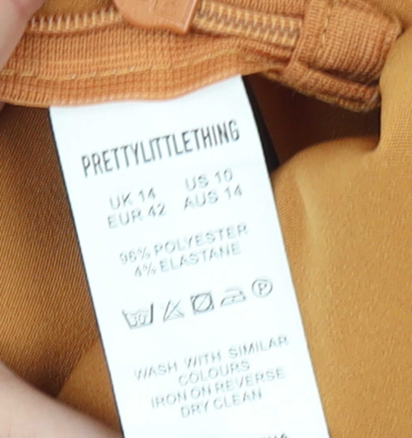 PrettyLittleThing Womens Brown Wide-Leg Trousers Size 14