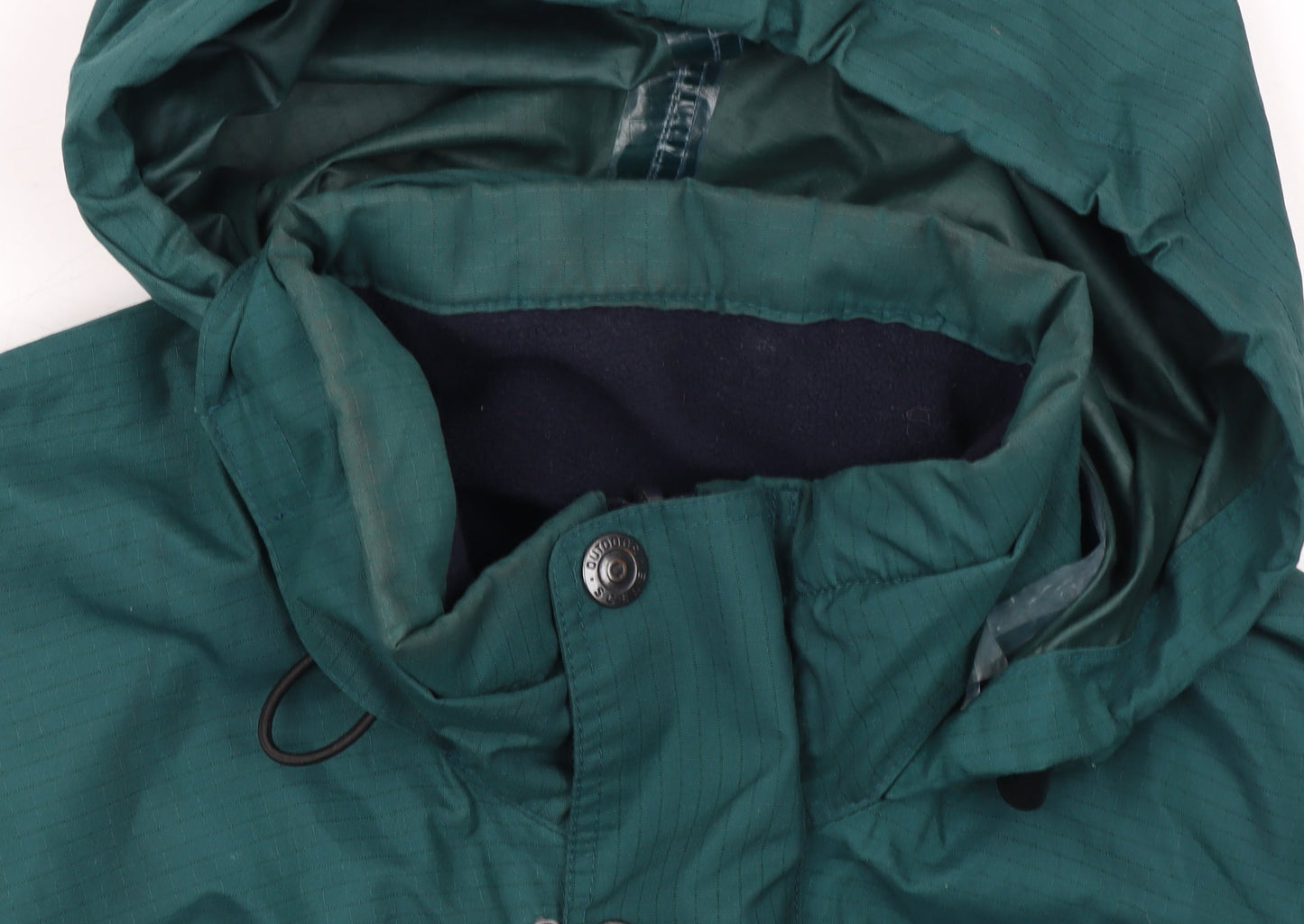 Outdoor Scene Men's Green Waterproof Hooded Jacket Size S