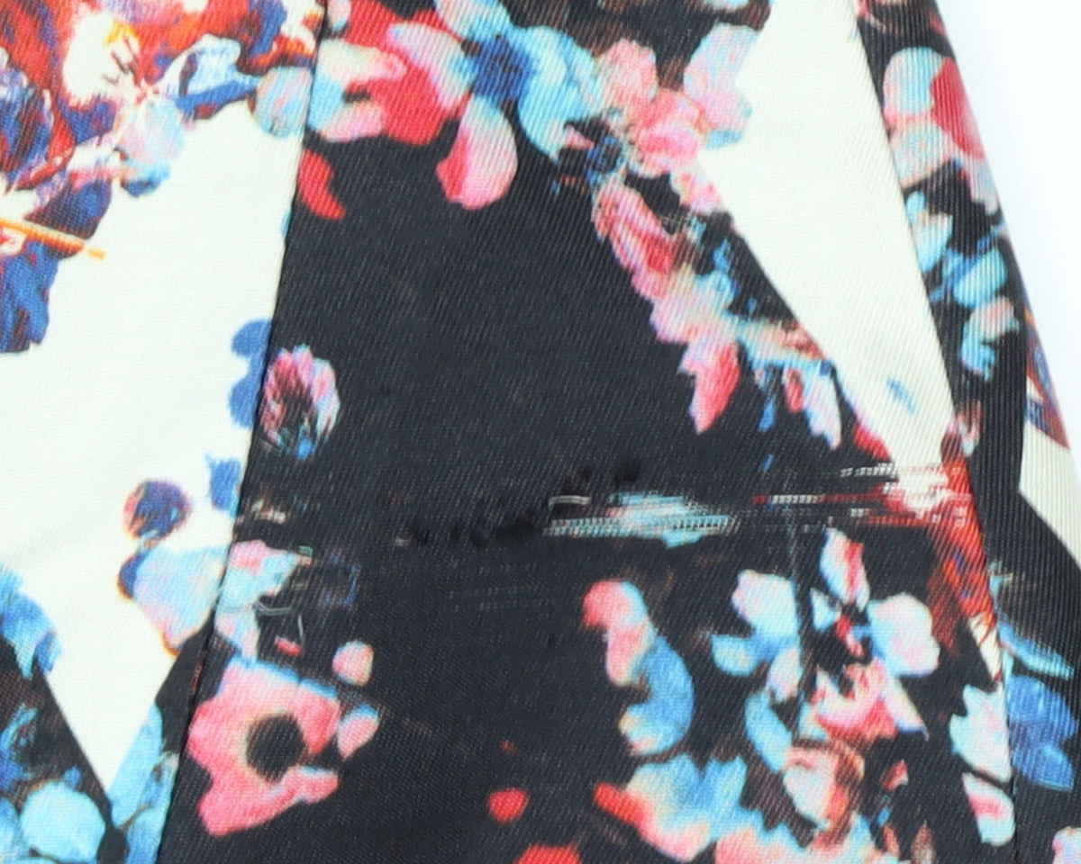 L.K. Bennett Women Multicoloured Floral Silk Blend Pencil Skirt UK 10