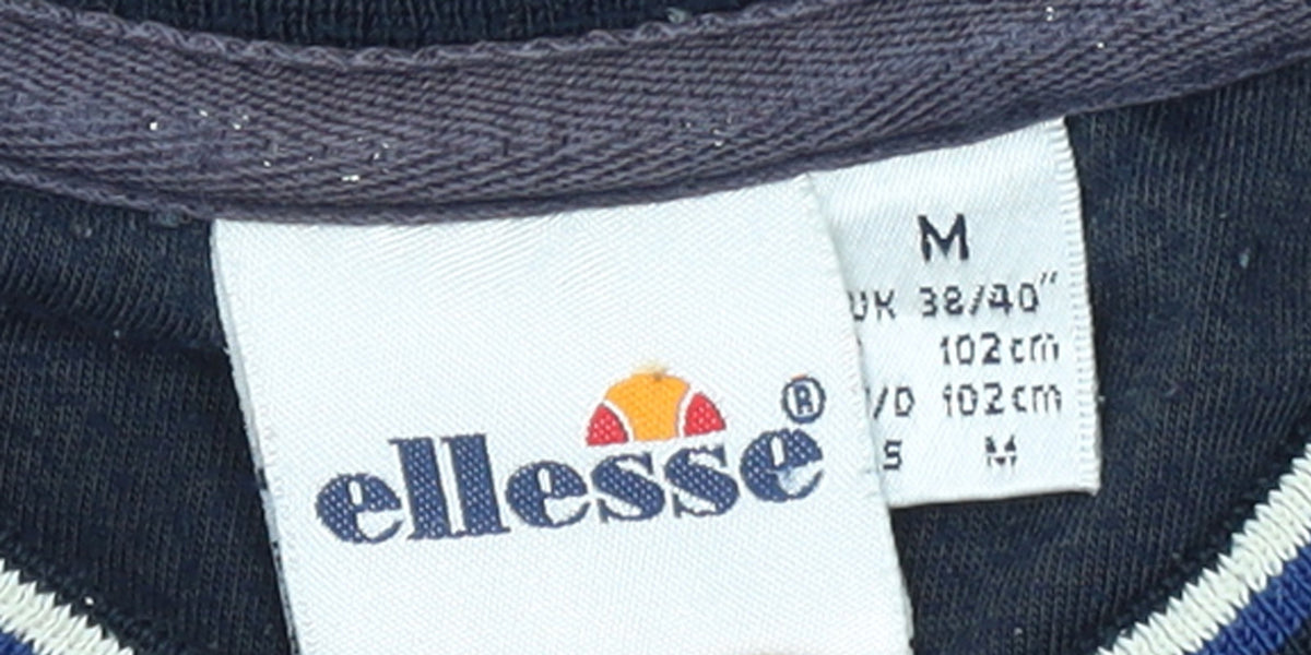 Ellesse Men's Blue Pullover Sweatshirt M Crew Neck Logo Sport