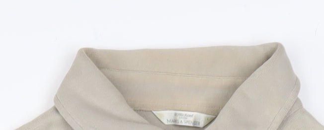 Marks & Spencer Men's Ash Grey Long Sleeve Henley Sweatshirt Large Cotton