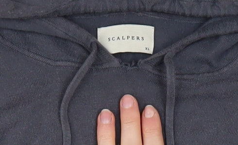 Scalpers Men’s Black XL Pullover Cotton Hoodie