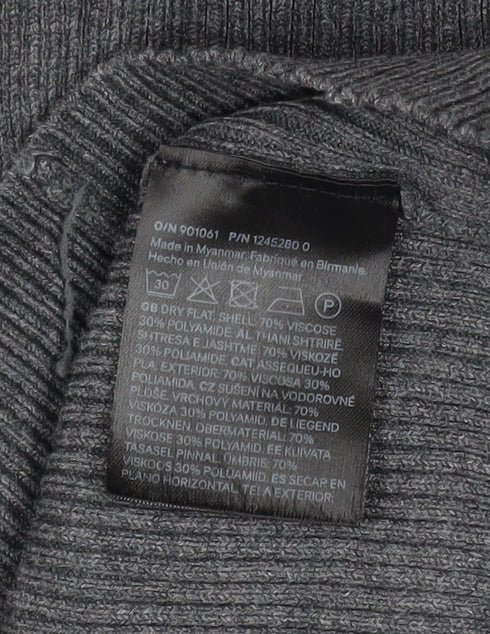 H&M Women’s Grey Long Sleeve Bodycon Knit Dress Size S