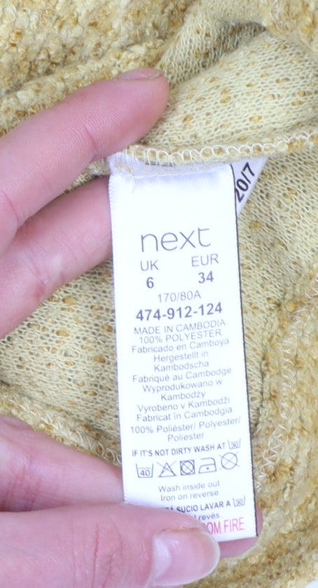 Next Women’s Yellow Mid-Length Polyester Overcoat Size 6