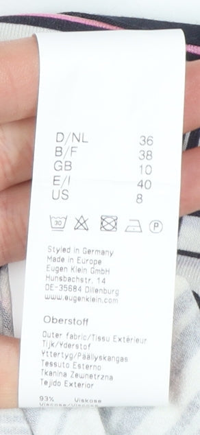 Eugen Klein Women’s Multicoloured Long Sleeve Jersey T-Shirt Size 10