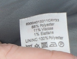 Bonmarché Women’s Grey Button-Up Short Jacket Size 14 Polyester Blend