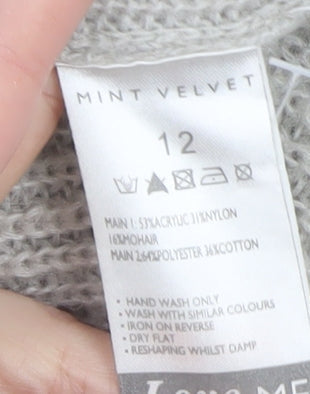 Mint Velvet Women’s Grey Sequin Knit Jumper Size 12