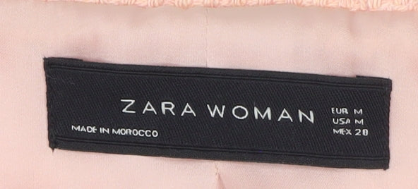 Zara Woman Pink Wool Blend Short Biker Jacket Women’s Size 12