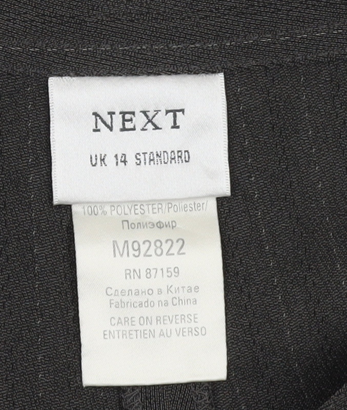 Next Women Grey Pinstripe Trousers Size 14 Regular Fit Business Workwear