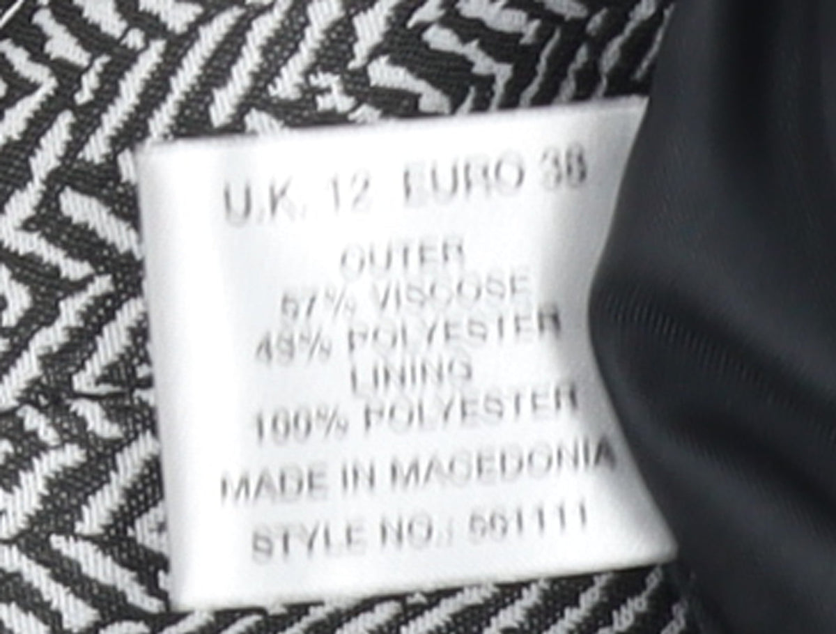 Minuet Petite Women's Black & White Herringbone Blazer UK 12 Petite