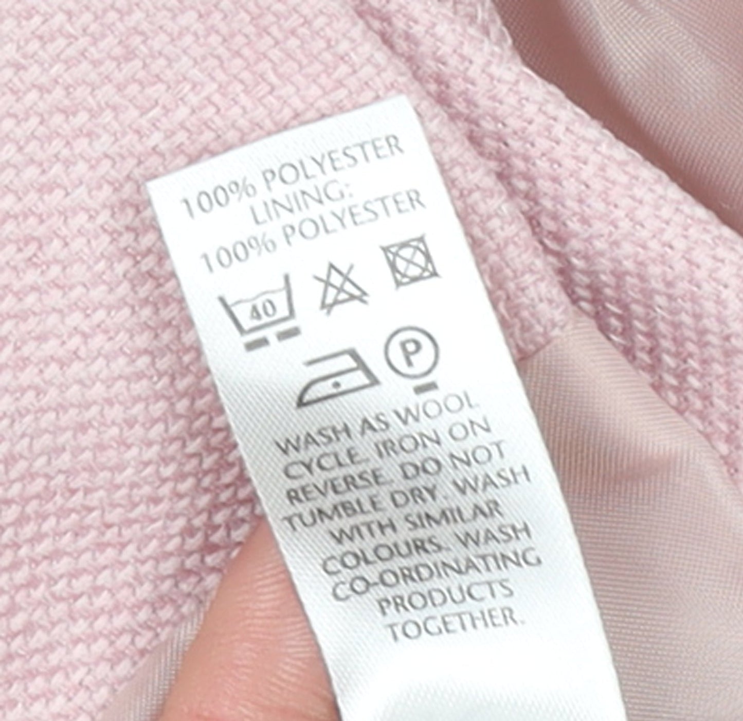 BHS Womens Pink Polyester Blazer Jacket Size 12 Classic Style