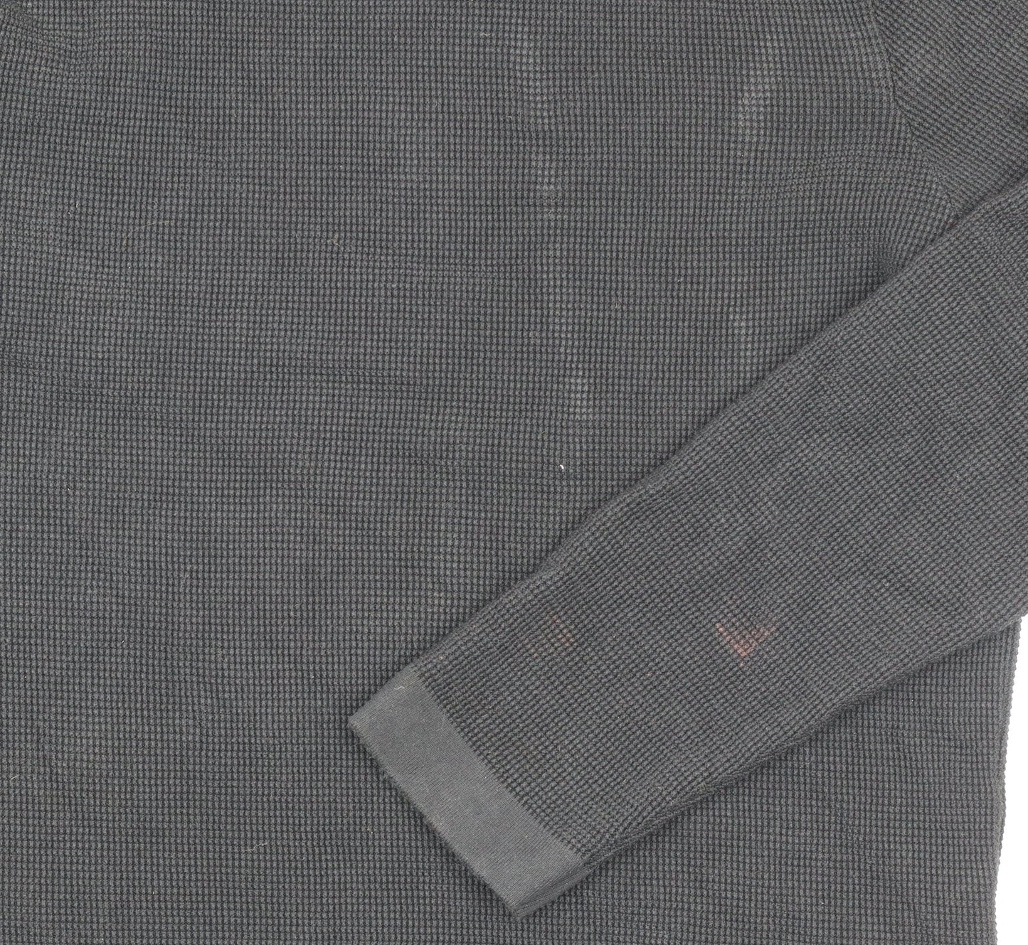 Marks and Spencer Men’s Black Waffle Knit Cotton Modal Mock Neck Jumper M