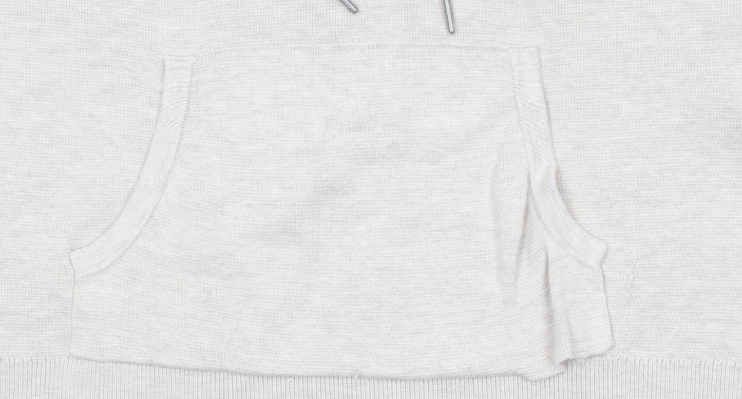Jack Wills Womens Beige Hooded Pullover Jumper Size 14