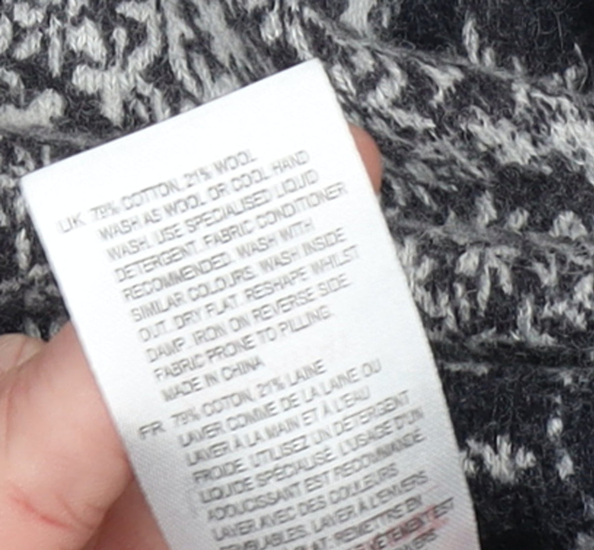 White Stuff Women's Grey Floral Knit Jumper Dress Size 8