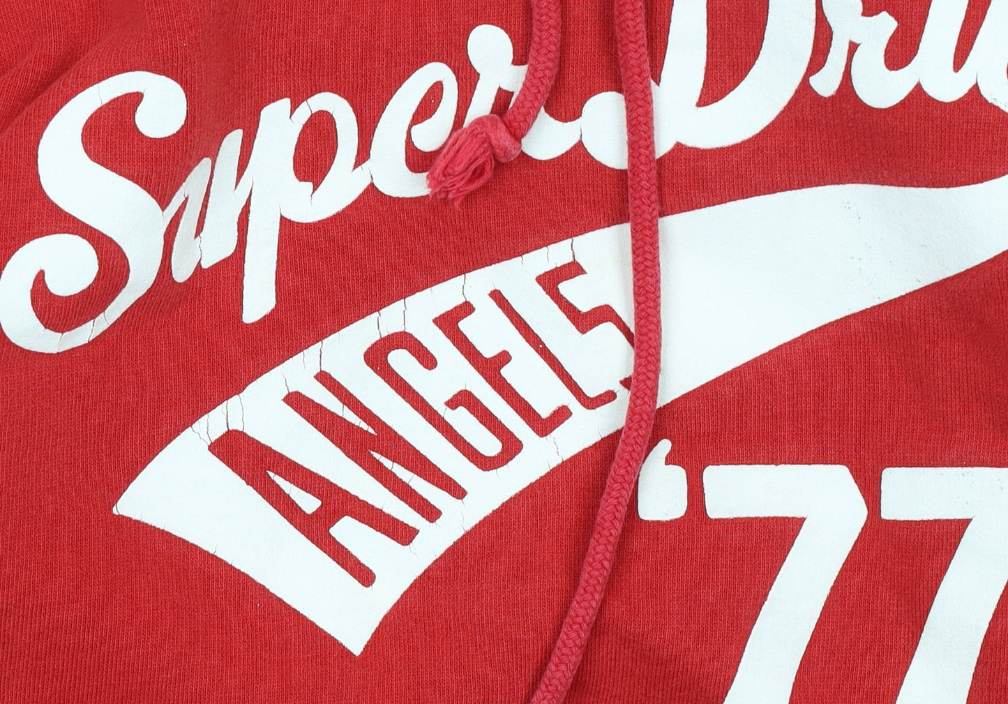 Superdry Women Red Pullover Hoodie S Cotton Blend Graphic Print