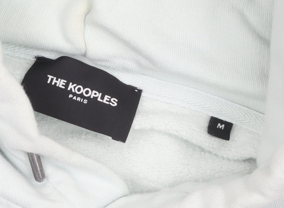 The Kooples Men's White Pullover Hoodie Size M Cotton Fleece
