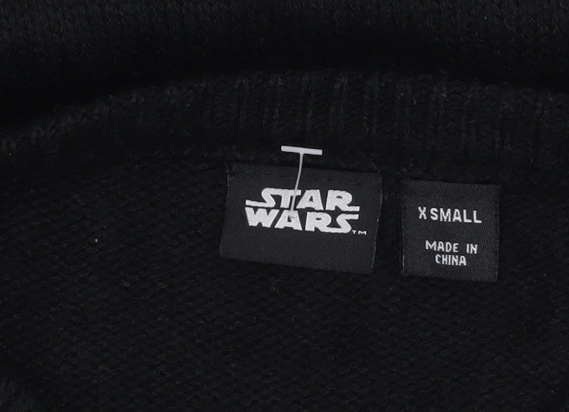 Additional view of Star Wars Men's Black XS Christmas Darth Vader Jumper