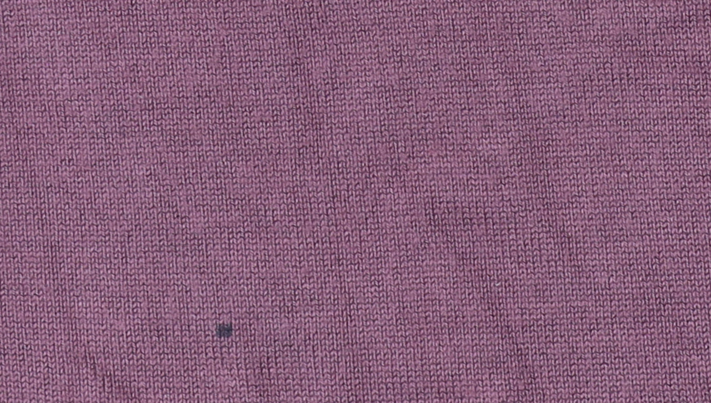 Saint Tropez Women’s Purple Crew Neck 3/4 Sleeve Relaxed Jumper M