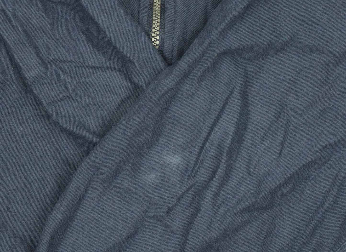 Tokyo Laundry Men's Blue Cotton Zip-Up Long Sleeve Shirt XL