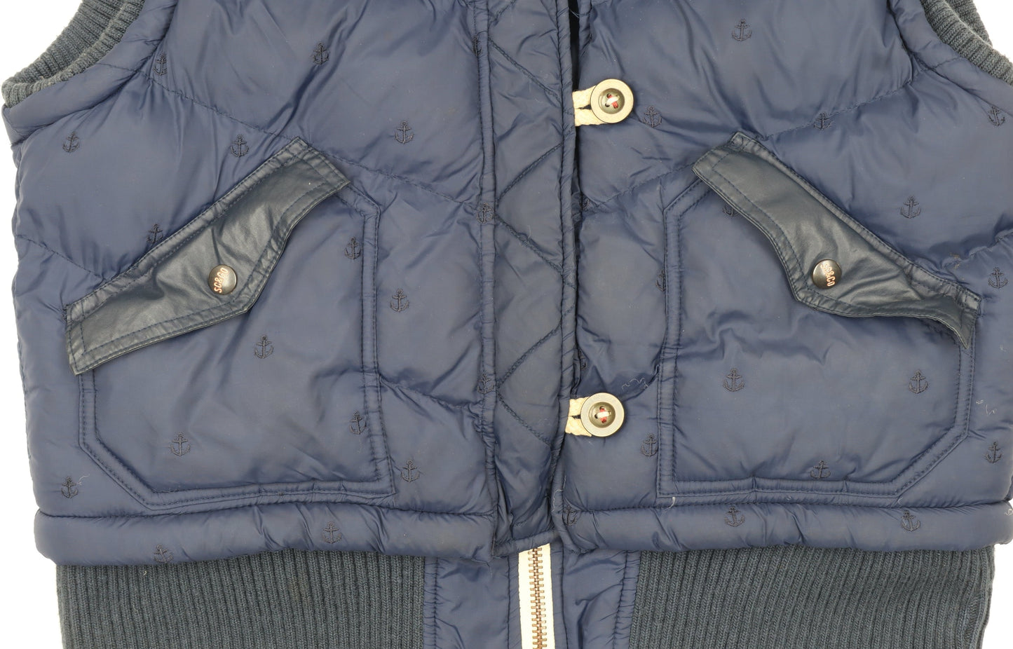 SoulCal & Co Women's Blue Hooded Puffer Waistcoat Size 16