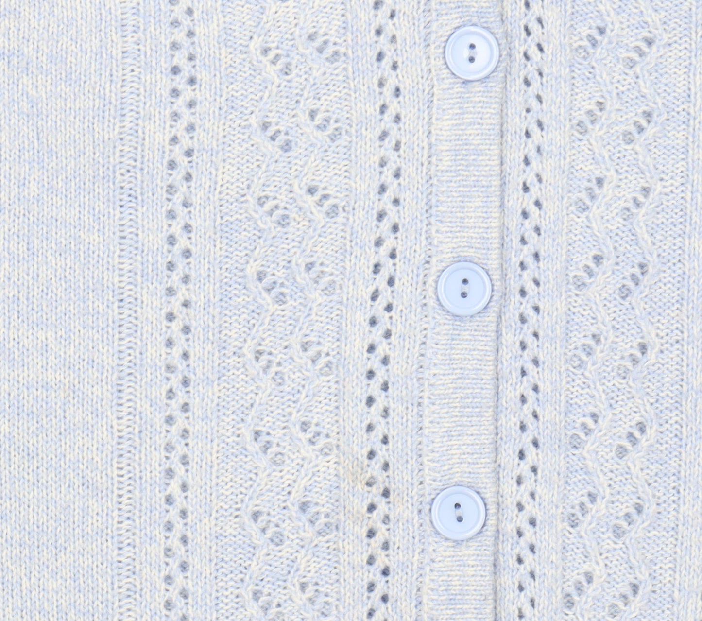 Isle Women Blue Cardigan Size 10-12 Acrylic Knit V-Neck
