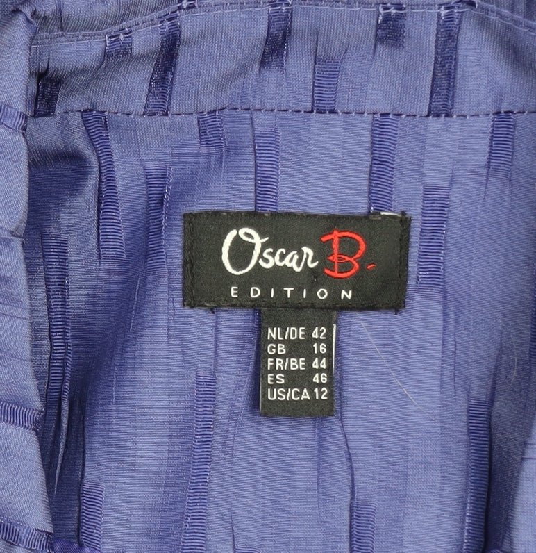 Oscar B Edition Women's Purple Blazer Size 16 Classic Formal Jacket
