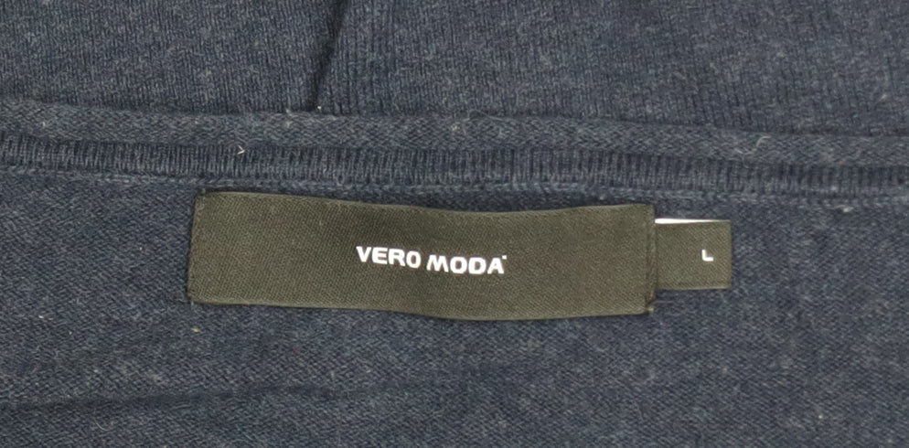 Vero Moda Women's Blue Long Sleeve Knit Pullover Jumper Size L
