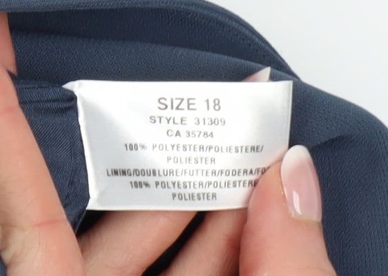 Windsmoor Women's Blue Long Classic Overcoat Size 18