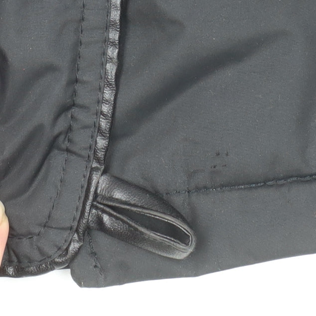 Fluid Womens Black Faux Fur Hooded Parka Coat Size 12