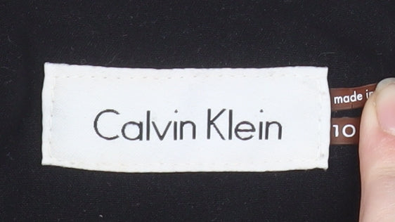 Calvin Klein Womens Black Size 10 Single-Breasted Blazer Jacket