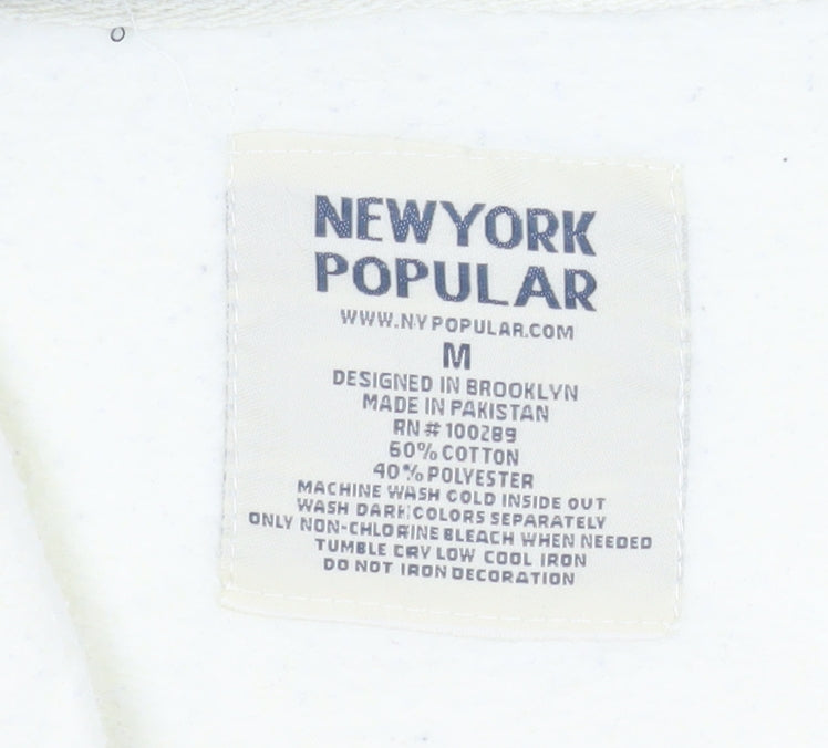 New York Popular Men's Multicoloured Hooded Zip Jacket Size M