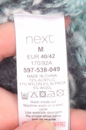 Next Women Blue Fair Isle Knit Jumper Size 14 Crew Neck