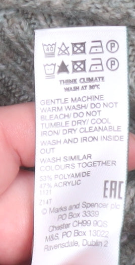 Marks & Spencer Women’s Green Chunky Knit Jumper XS
