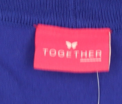 Together Women's Blue 3/4 Sleeve Viscose Cardigan Size 18