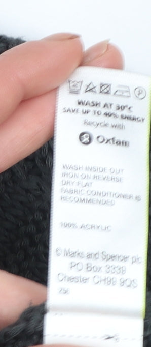 Marks & Spencer Women's Grey Cable Knit Sleeveless Cardigan S