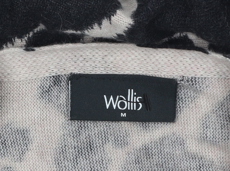 Wallis Women’s Beige Black Animal Print Wrap Cardigan M