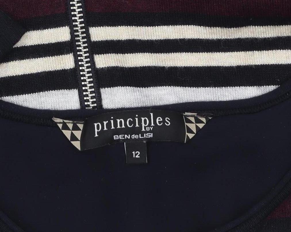 Principles by Ben de Lisi Women's Black Stripe Size 12 Pullover Jumper