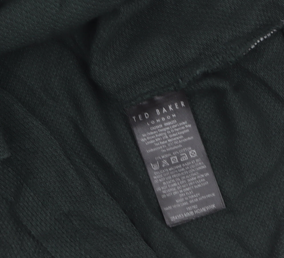 Ted Baker Men's Green Short Sleeve Crew Neck Cotton T-Shirt Size M
