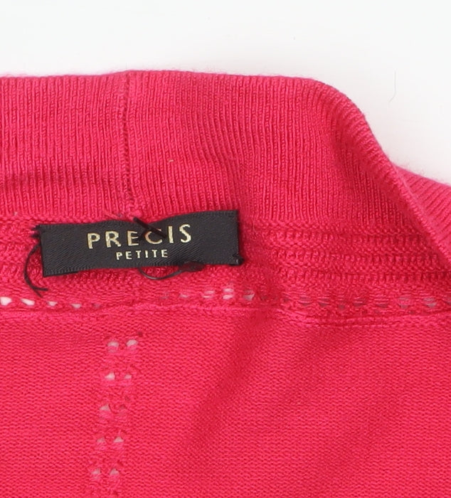 Precis Petite Women's Pink Viscose Knit Cardigan XL Petite