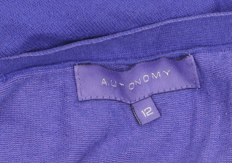 Autonomy Womens Purple Size 12 Lightweight Cotton Scoop Neck Jumper
