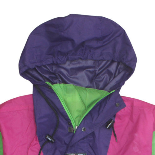 K-Way Womens Multicoloured XS Hooded Anorak Waterproof Jacket