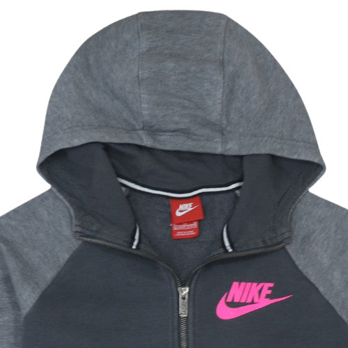 Nike Teens Grey Full Zip Hoodie Sweatshirt 158-166cm 13-15yrs