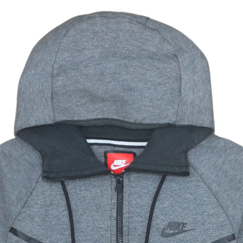 Nike Men's Grey Full Zip Hoodie Small Cotton Blend Sportswear